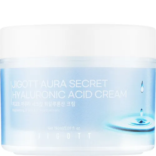 Зволожуючий крем для обличчя Jigott Aura Secret Hyaluronic Acid Cream з гіалуроновою кислотою, 150 мл.