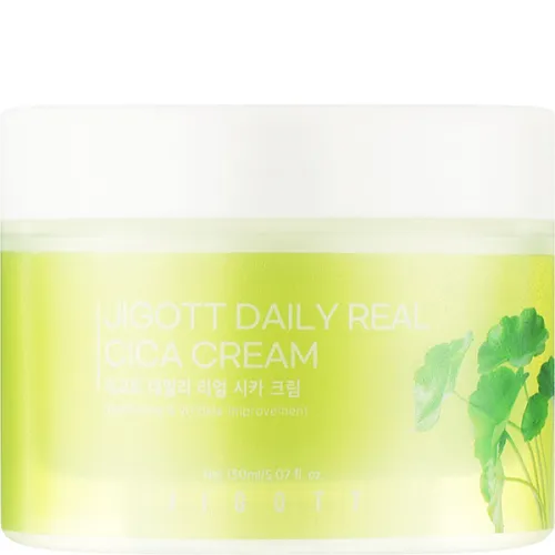 Щоденний крем для чутливої шкіри обличчя Jigott Daily Real Cica Cream з екстрактом центелли, 150 мл.