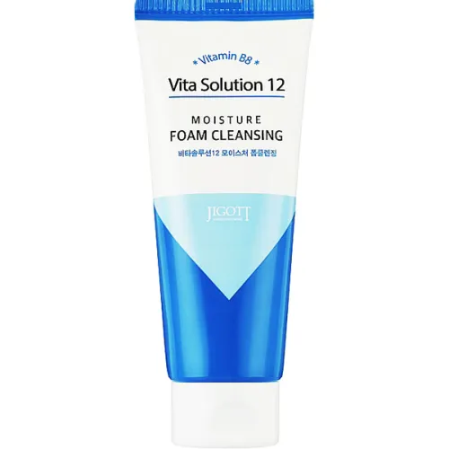 Увлажняющая пенка для умывания Jigott Vita Solution 12 Moisture Foam Cleansing с витамином B8, 180 мл.