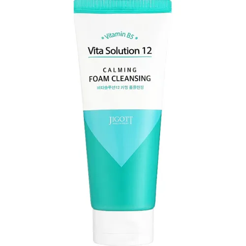 Успокаивающая пенка для умывания Jigott Vita Solution 12 Calming Foam Cleansing с витамином B5, 180 мл.