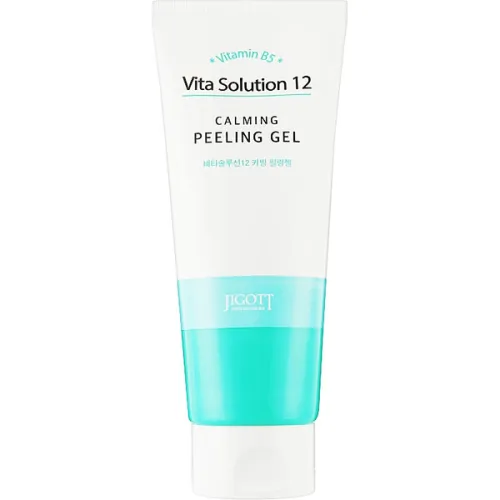 Заспокійливий пілінг-гель для обличчя Jigott Vita Solution 12 Calming Peeling Gel з вітаміном B5, 180 мл.