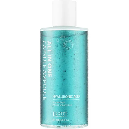 Капсульная, ампульная сыворотка для лица Jigott All In One Capsule Ampoule Hyaluronic Acid с гиалуроновой кислотой, 200 мл.