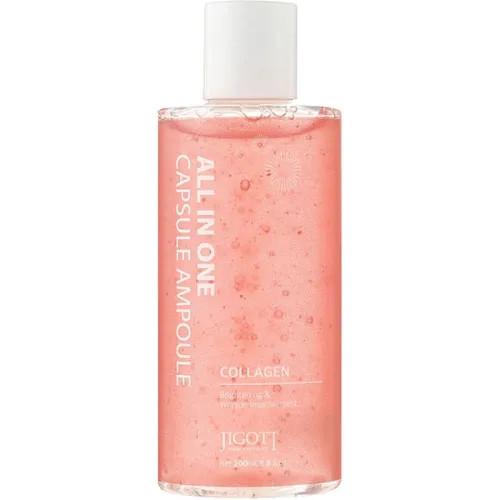 Капсульная, ампульная сыворотка для лица Jigott All In One Capsule Ampoule Collagen с коллагеном, 200 мл.