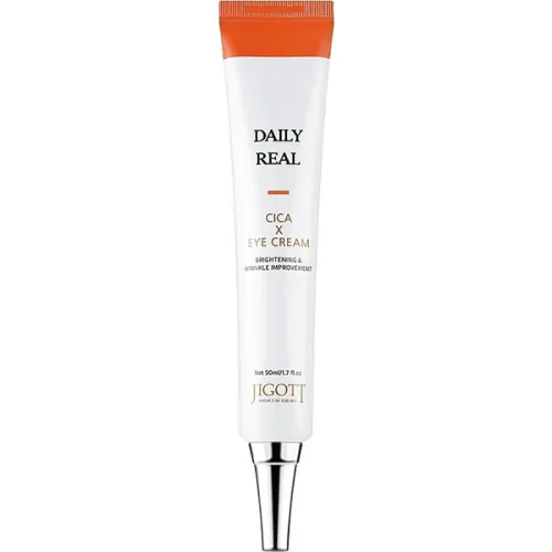 Щоденний заспокійливий крем для шкіри навколо очей Jigott Daily Real Cica Eye Cream з екстрактом центелли, 50 мл.