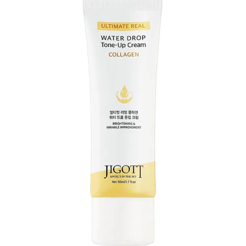 Увлажняющий крем для лица Jigott Ultimate Real Collagen Water Drop Tone-Up Cream с коллагеном, 50 мл.