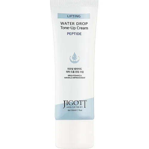 Лифтинг-крем для лица Jigott Lifting Peptide Water Drop Tone-Up Cream с пептидами, 50 мл.