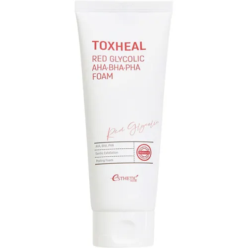 Пенка для умывания Esthetic House Toxheal Red Glycolic AHA-BHA-PHA Foam с гликолевой кислотой, 150 мл. срок год. до 01.26