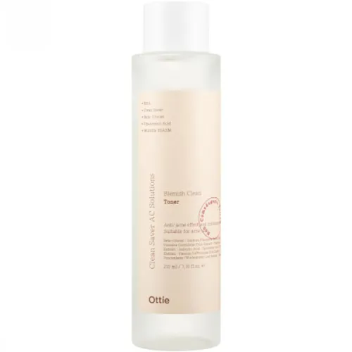 Тонер для проблемної шкіри обличчя Ottie Blemish Clean Toner з саліциловою кислотою, 210 мл.