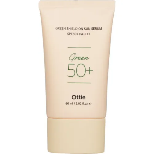 Солнцезащитный крем для чувствительной кожи лица Ottie Green Shield On Sun Serum SPF50+ PA++++, 60 мл.