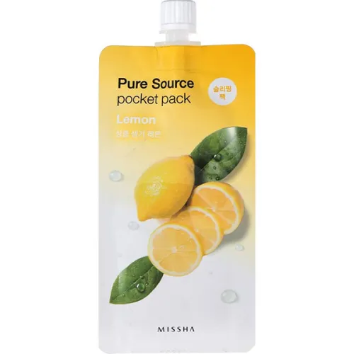 Ночная маска для лица Missha Pure Source Pocket Pack Lemon с экстрактом лимона, 10 мл.