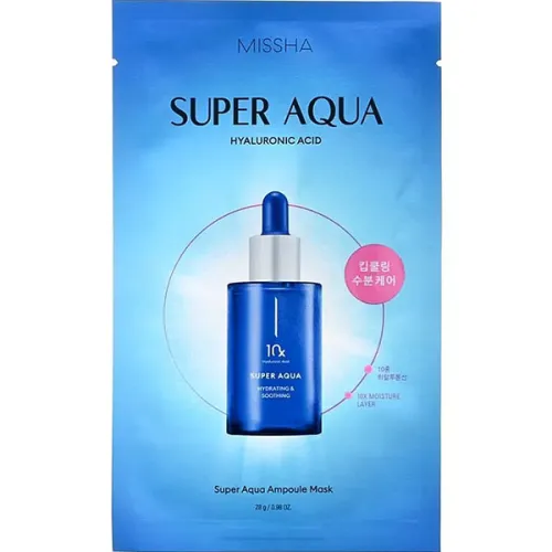 Зволожуюча ампульна маска для обличчя Missha Super Aqua Ampoule Mask з гіалуроновою кислотою, 28 г.