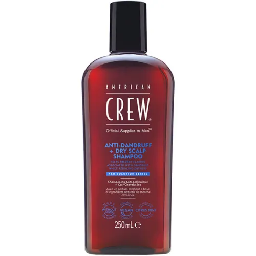 Чоловічий шампунь проти лупи для сухої шкіри голови American Crew Anti-Dandruff + Dry Scalp Shampoo, 250 мл.