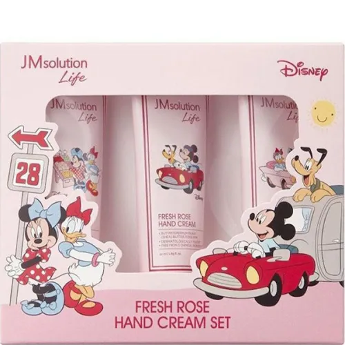 Набор кремов для рук «роза» JMsolution Life Disney Fresh Rose Hand Cream Set, 3 шт. х 50 мл.