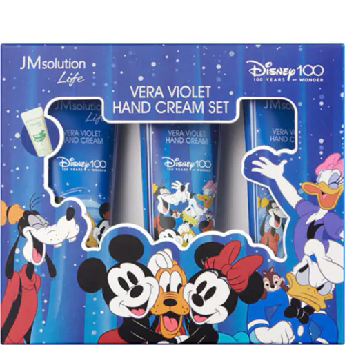 Набор кремов для рук «алоэ вера» JMsolution Disney Life Vera Violet Hand Cream Set, 3 шт. х 50 мл.