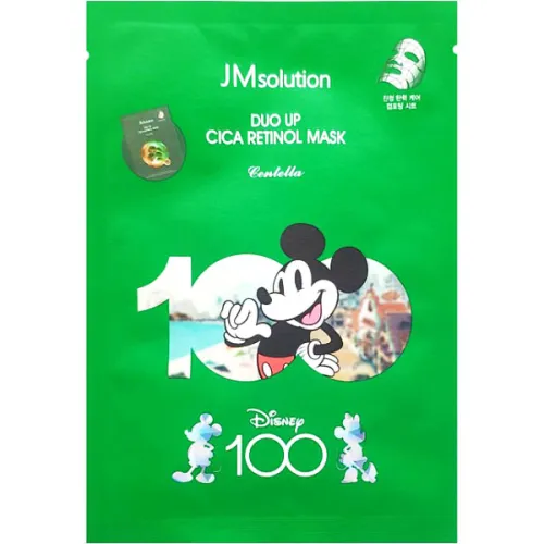 Тканевая маска для лица JMsolution Disney 100 Duo Up Cica Retinol Mask с экстрактом центеллы и ретинолом, 30 мл.