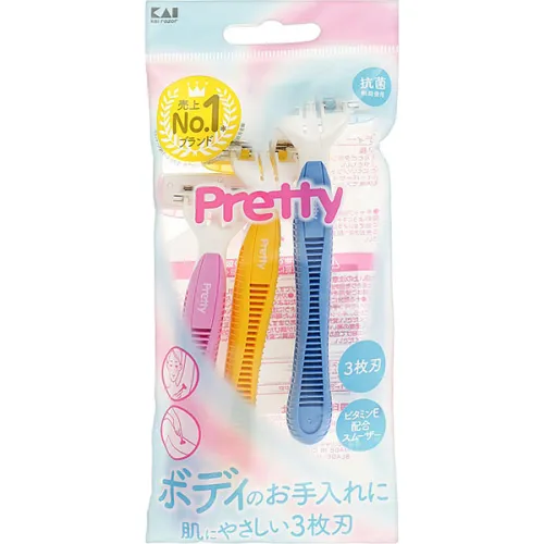 Безпечна бритва для жінок KAI Besty Pretty Razor з трьома лезами