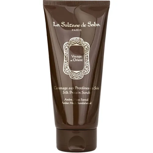 Скраб для тіла La Sultane De Saba Silk Protein Scrub Amber Musk Sandalwood з протеїнами шовку «амбра, мускус та сандал», 200