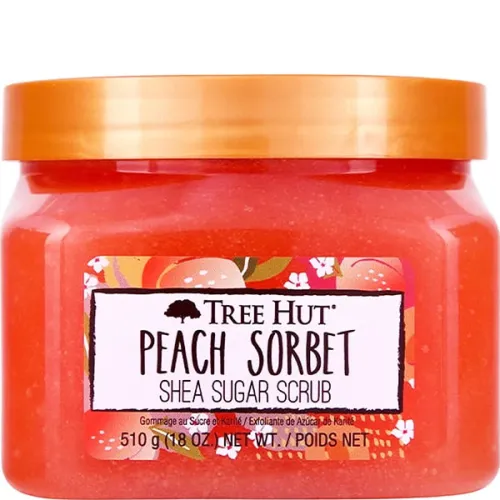 Цукровий скраб для тіла Tree Hut Shea Sugar Scrub Peach Sorbet з маслом ши «персиковий сорбет», 510 г.