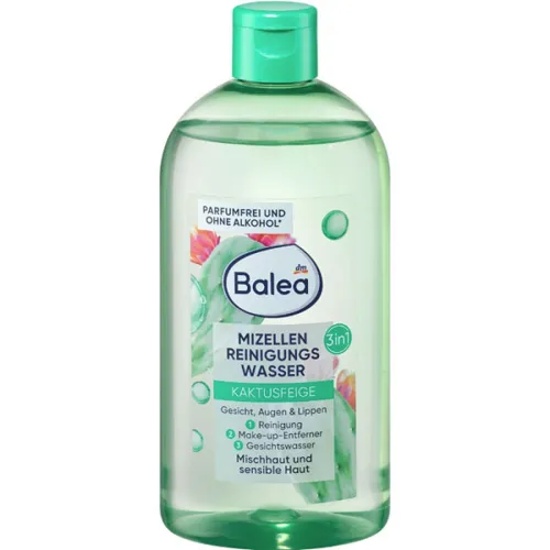 Мицеллярная вода Balea Micellar Cleansing Water 3in1 Prickly Pear с экстрактом опунции, 400 мл.