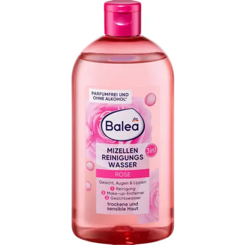 Міцелярна вода Balea Micellar Cleansing Water 3in1 Rose з екстрактом троянди, 400 мл.