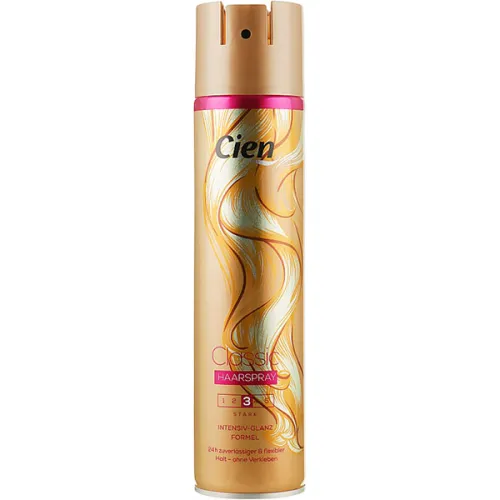Лак для волос средней фиксации для блеска волос Cien Classic Red Hair Spray 3, 400 мл.