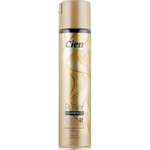 Лак для волосся ультра-сильної фіксації Cien Power Hairspray 5, 400 мл.