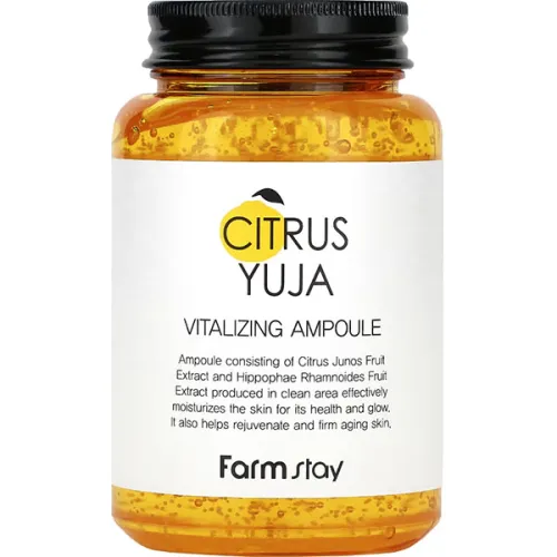 Ампульна сироватка для обличчя FarmStay Citrus Yuja Vitalizing Ampoule з екстрактом юдзу, 300 мл.