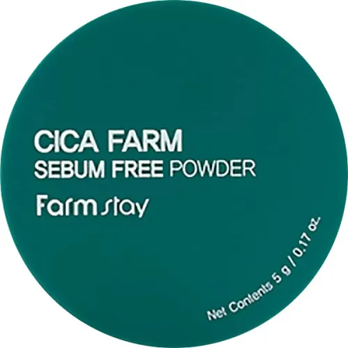 Рассыпчатая пудра для лица FarmStay Cica Farm Sebum Free Powder с экстрактом центеллы, 5 г.