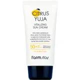 Солнцезащитный крем для лица FarmStay Citrus Yuja Vitalizing Sun Cream SPF50+ PA++++ с экстрактом юдзу, 70 г.