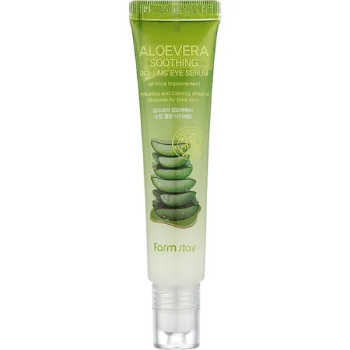 Роликова сироватка для шкіри навколо очей FarmStay Aloe Vera Soothing Rolling Eye Serum з екстрактом алое вера, 25 мл.