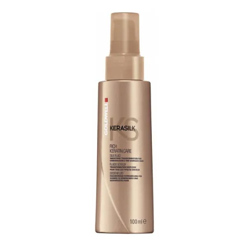 Шовковий флюїд тонкого пошкодженого волосся Goldwell Kerasilk Rich Keratin Care Fluid, 100 мл.