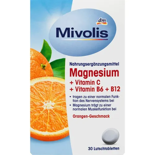 Магній та мультивітамінний комплекс Mivolis Magnesium + Vitamin C + B6 + B12
