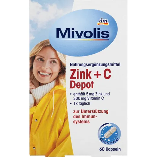 Цинк та вітамін C Mivolis Zink + C Depot