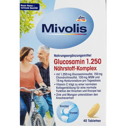 Глюкозамин хондроитин Mivolis Glucosamin 1250 Nutrient Complex, 1250 мг.
