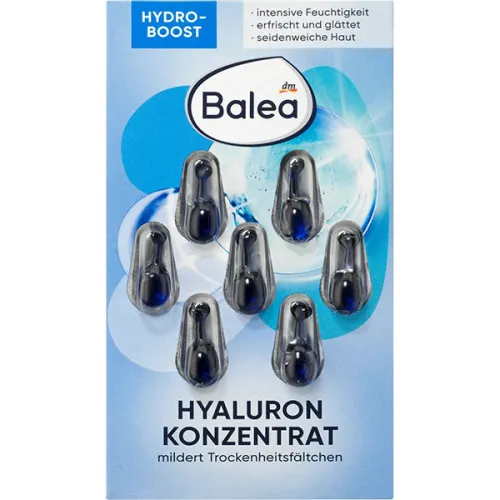Увлажняющий концентрат для лица в капсулах «гиалуроновая кислота» Balea Concentrate Hyaluron Moisture, 7 шт.