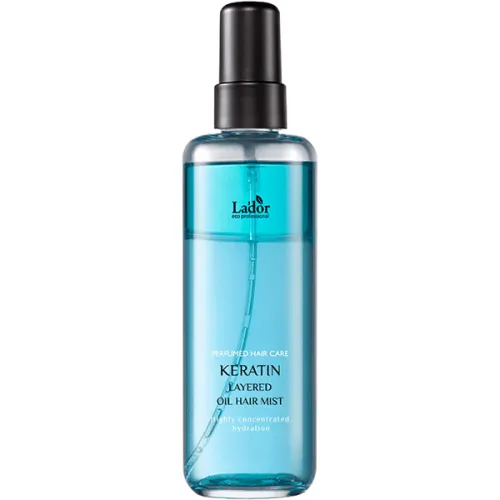 Двофазний кератиновий міст для волосся La’dor Keratin Layered Oil Hair Mist з комплексом олій, 130 мл.