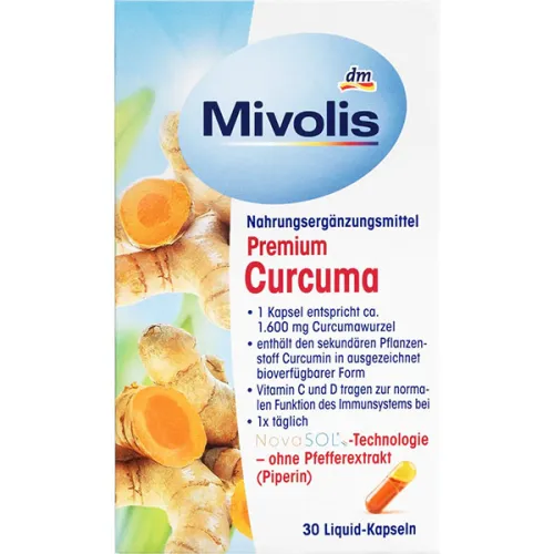 Куркумин в капсулах Mivolis Premium Curcuma