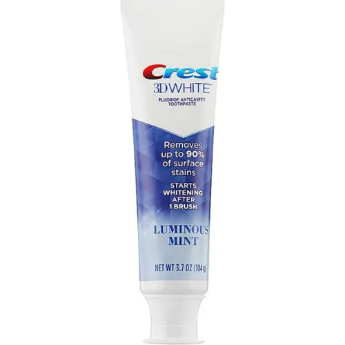 Отбеливающая зубная паста «мята» Crest 3D White Luminous Mint Toothpaste, 104 г.