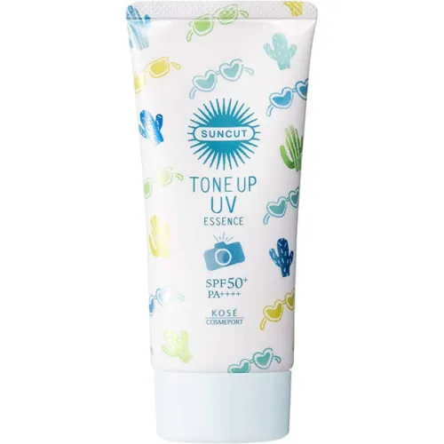 Солнцезащитный крем для лица Kose Suncut Tone Up UV Mint Green SPF50+ PA++++ с маскирующим эффектом, 80 мл.