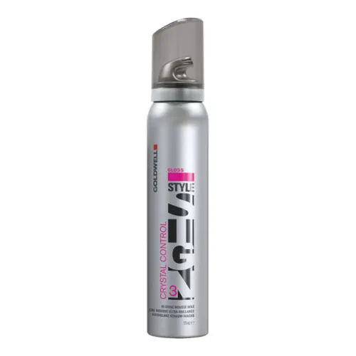 Пінний віск для діамантового блиску волосся Goldwell Style Sign Gloss Crystal Control Hi-Shine Mousse Wax, 125 мл.