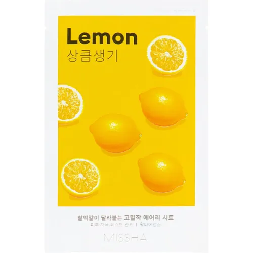 Тканинна маска для обличчя Missha Airy Fit Sheet Mask Lemon з екстрактом лимона, 19 г.