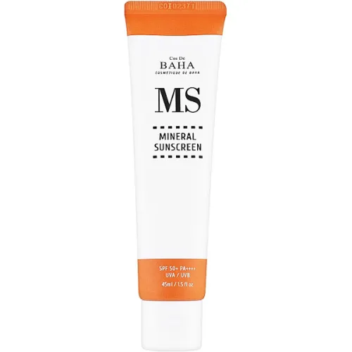 Мінеральний сонцезахисний крем для обличчя Cos De Baha MS Mineral Sunscreen SPF50+ PA++++, 45 мл.