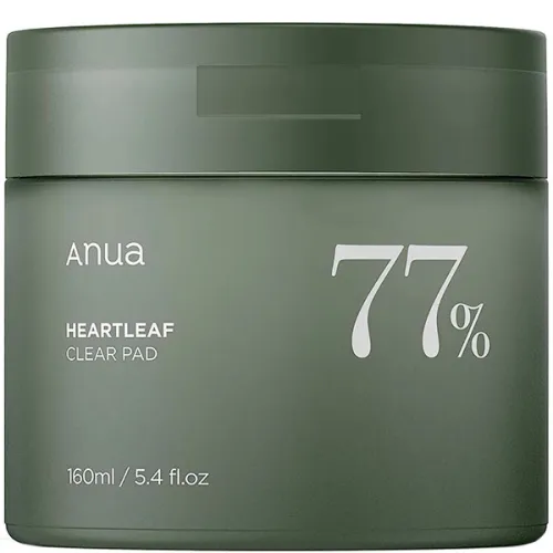 Заспокійливі та тонізуючі пади для обличчя Anua Heartleaf 77% Clear Pad з екстрактом хауттюйнії