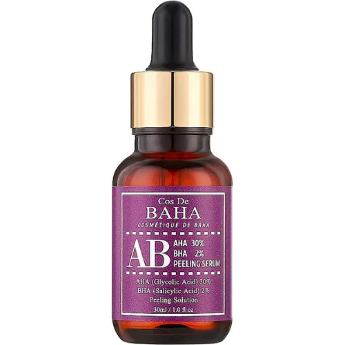 Пілінг сироватка для обличчя Cos De Baha AB AHA BHA Peeling Serum з гліколевою та саліциловою кислотою, 30 мл.