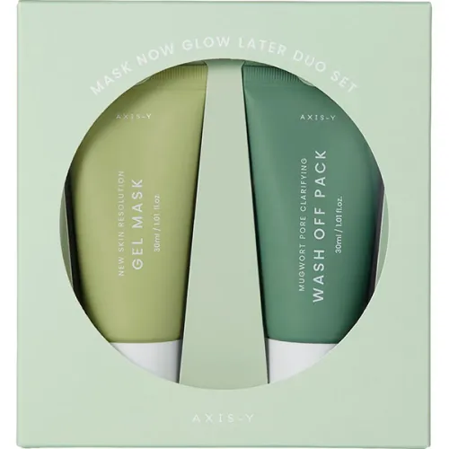 Набор очищающих масок для лица Axis-Y Mask Now Glow Later Duo Set, 2 шт. х 30 мл.