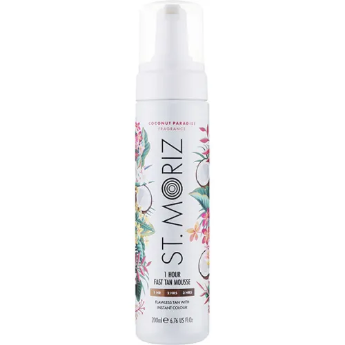 Автобронзант-мус для експрес засмаги обличчя та тіла St.Moriz Fast Tan Coconut Paradise, 200 мл.