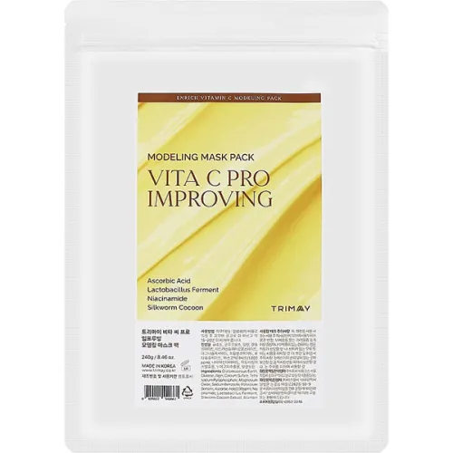 Альгінатна моделююча маска для обличчя Trimay Vita C Pro Improving Modeling Pack з вітаміном С, 240 г.