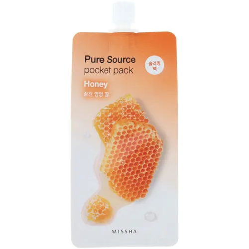 Ночная маска для лица Missha Pure Source Pocket Pack Honey с экстрактом меда, 10 мл.