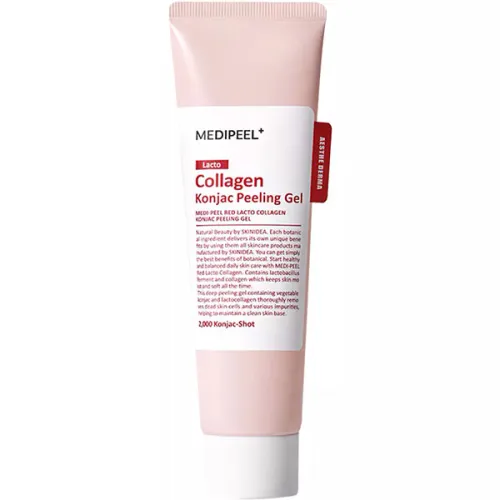 Пілінг-гель для обличчя Medi Peel Red Lacto Collagen Konjac Peeling Gel з колагеном та лактобактеріями, 95 мл.