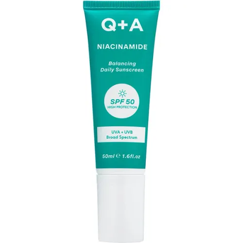 Балансуючий сонцезахисний крем для обличчя Q+A Niacinamide Balancing Daily Sunscreen SPF50, 50 мл.